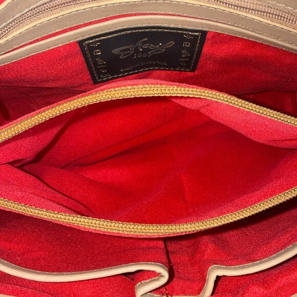 Sharif Legacy Hieroglyphic Egyptian Leather Satchel with Bamboo Handles - New - Picture 9 of 16